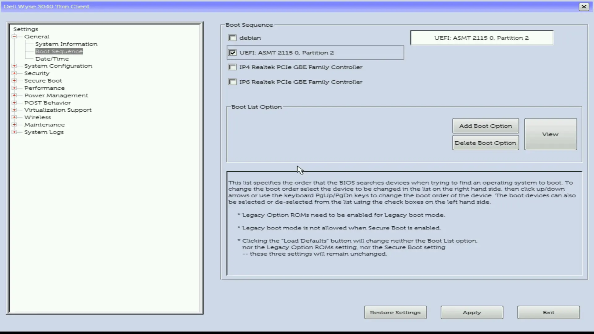 Dell Wyse 3040 select usb boot drive