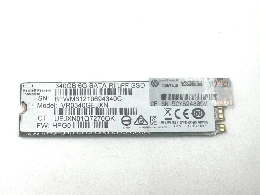 340 GB 6 G SATA RI Uff SSD HP 815606-B21 340GB 6G SATA RI uFF SSD VR0340GEJXN, 830453-001