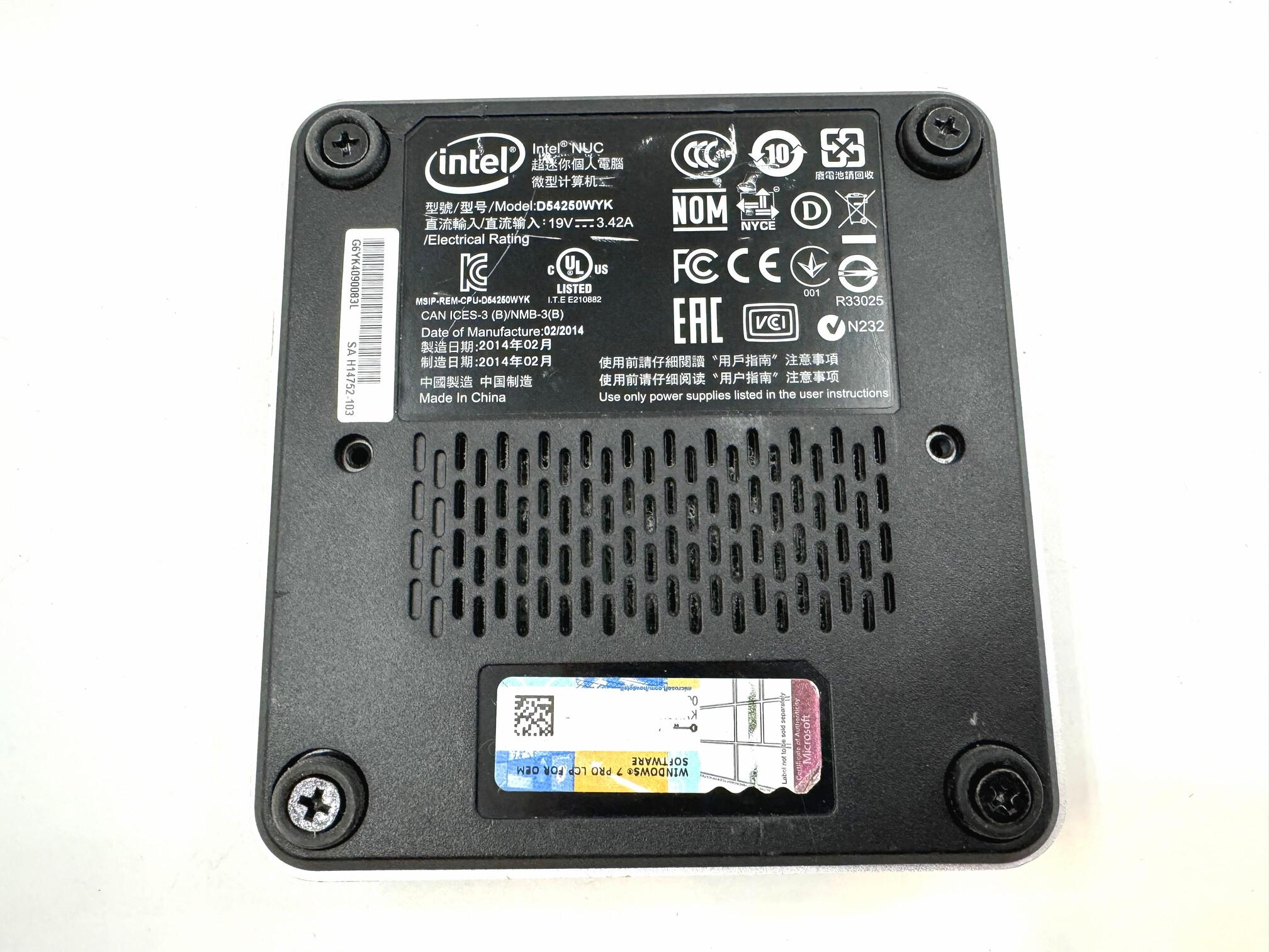Міні ПК intel d54250wyk, intel Core i5-4250u (2x 1.3-2.6 GHz) — Kompik